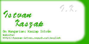 istvan kaszap business card